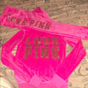 NEVER WORN!! VELOUR BLING VS PINK SET!